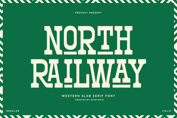 North Railway: A Slab Serif Font That Anchors Retro Energy