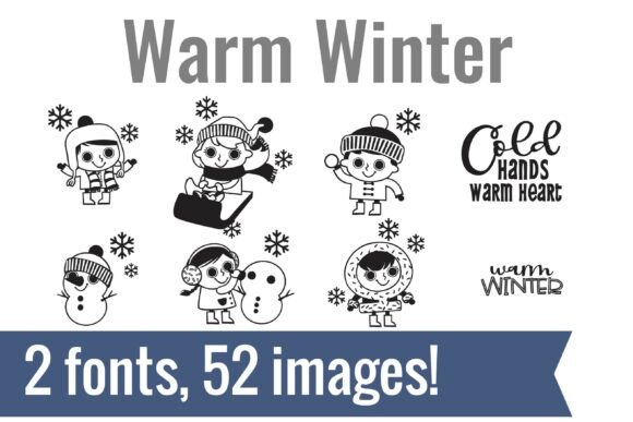 Warm Winter Dingbats: A Cozy Display Font for Editorial Warmth